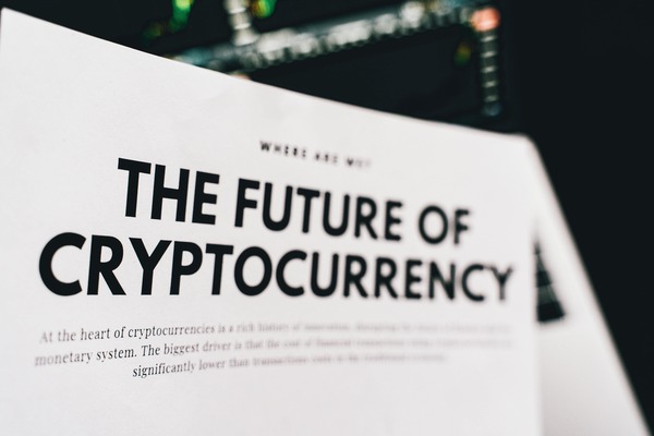 Newspaper headline about the future of cryptocurrency